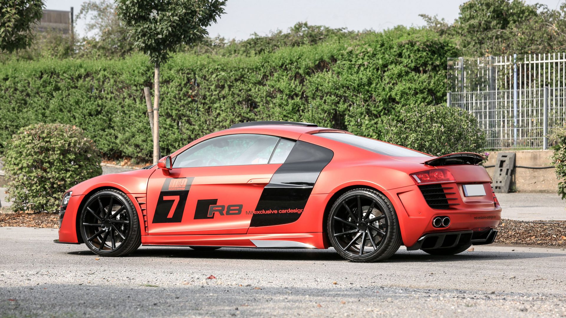 Audi R8 V8 Widebody - Vollfolierung in PWF Matt Anodized Red 2.0 ...