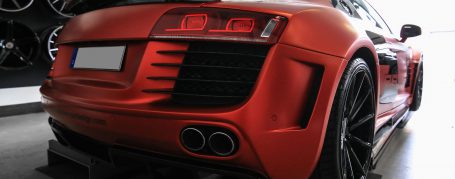 Audi R8 V8 Widebody - Full Wrap in PWF Matt Anodized Red 2.0