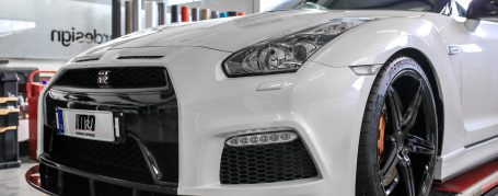 Nissan GT-R R35 - Car Part Wrapping in 3M Gloss Black