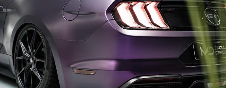 Ford Mustang VI GT FastBack 5.0 - Wrapping in KPMF Matt Purple Black Iridescent K75565