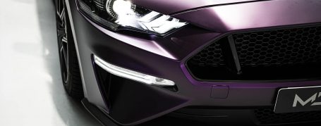 Ford Mustang VI GT FastBack 5.0 - Wrapping in KPMF Matt Purple Black Iridescent K75565