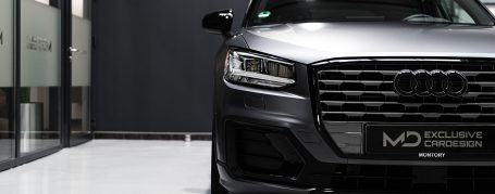 Zierleisten aus Stahl für Audi Q2 SUV (5 Türen) - (2016-2020) - Croni - W -  schwarz (Folie Carbon) W - schwarz (Folie Carbon)