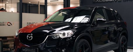 Mazda CX5 Designfolierung - Two Face Design in PWF Ruby Red
